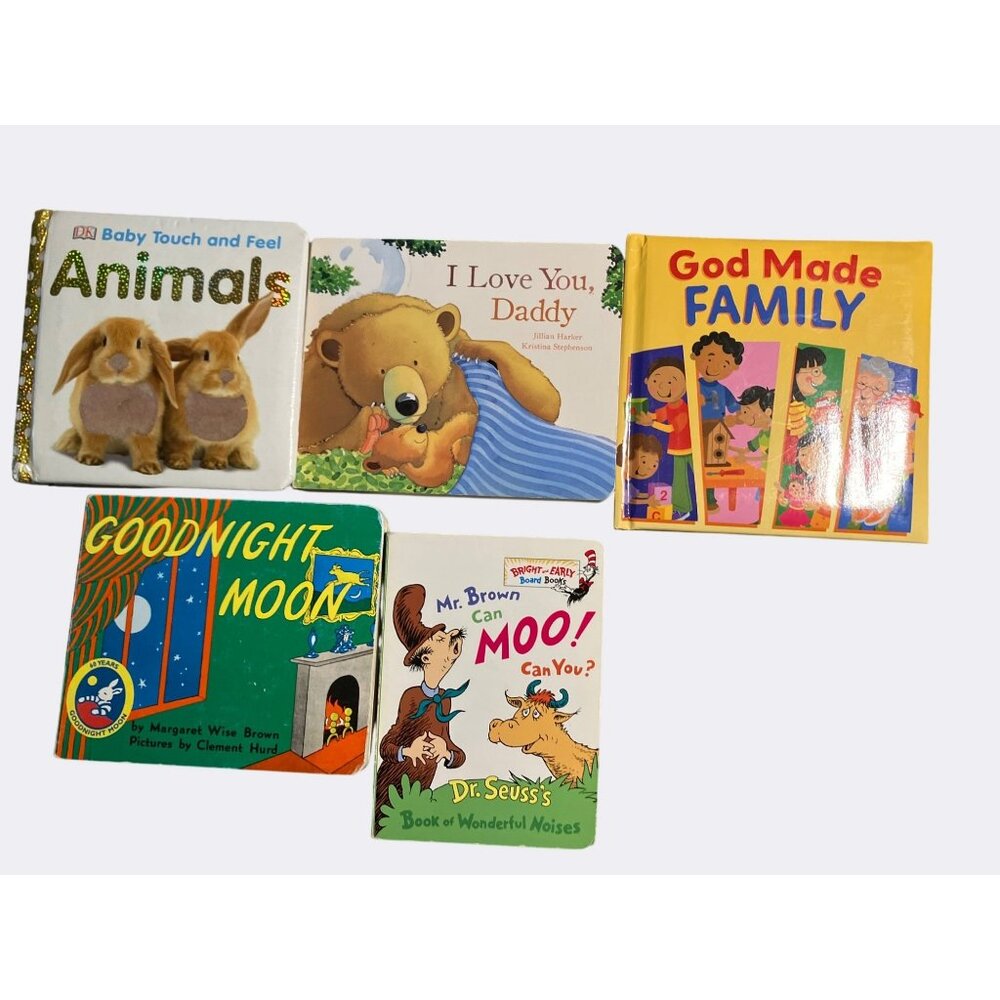 Childrens Board Books Featuring Stories and Interactive Textures Set of 5